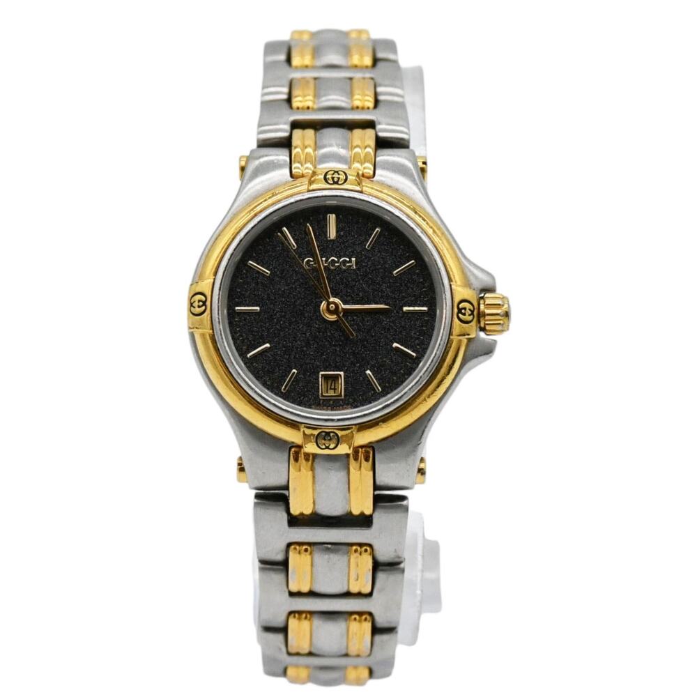 Gucci Two-Tone Stainless Steel GG Logo Watch 9040L